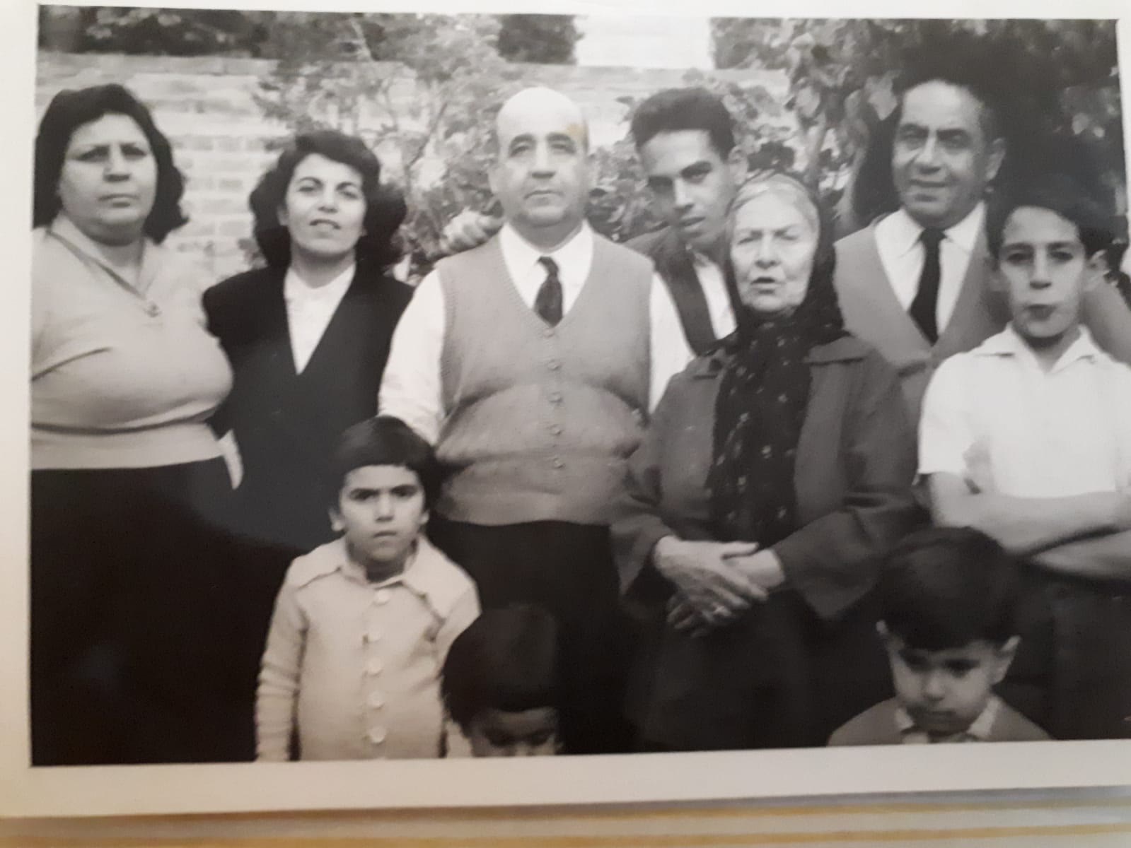 The family in the garden